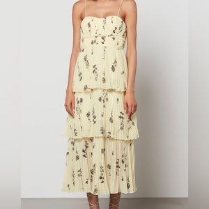 Self-portrait yellow chiffon dress